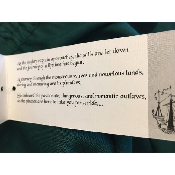 The Pirate Dressing Halloween Costume Pants Green Renaissance Festival Mens XL - Picture 13 of 14